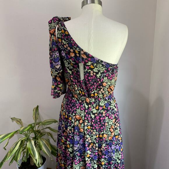 Eva Mendes New York & Co One Shoulder Floral maxi dress Size S - Picture 10 of 16